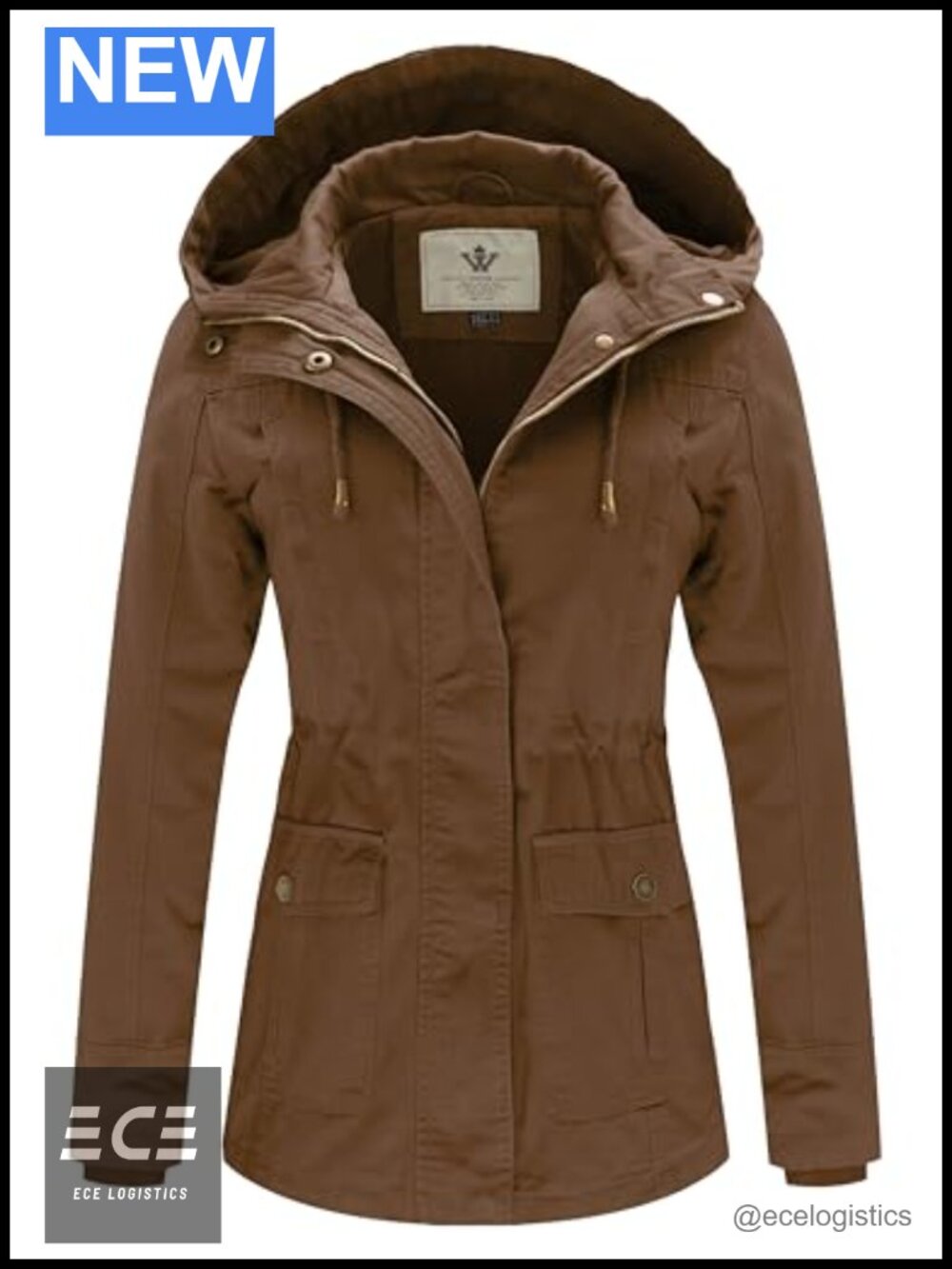 WenVen Cotton Military Anorak Jacket Lightweight Casual Coat